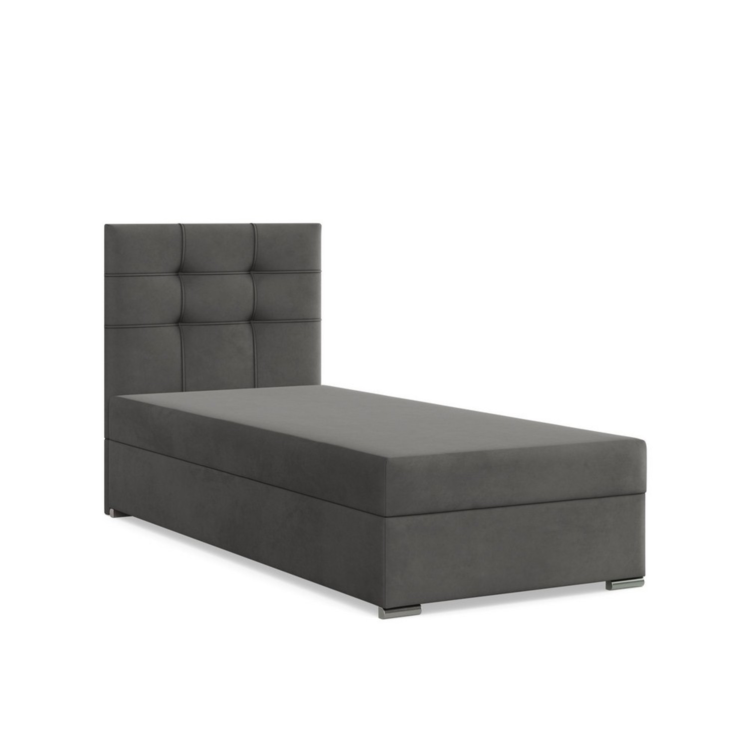 Čalouněná postel ELDA 90x200 cm s pružinovou matrací Šedá II SG nabytek