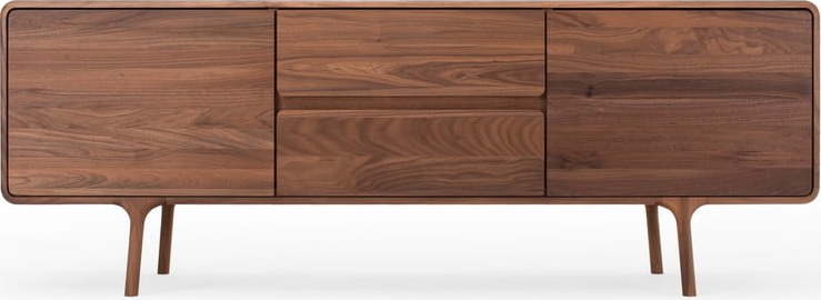 Hnědý TV stolek z ořechového dřeva 180x65x45 cm Fawn – Gazzda Gazzda
