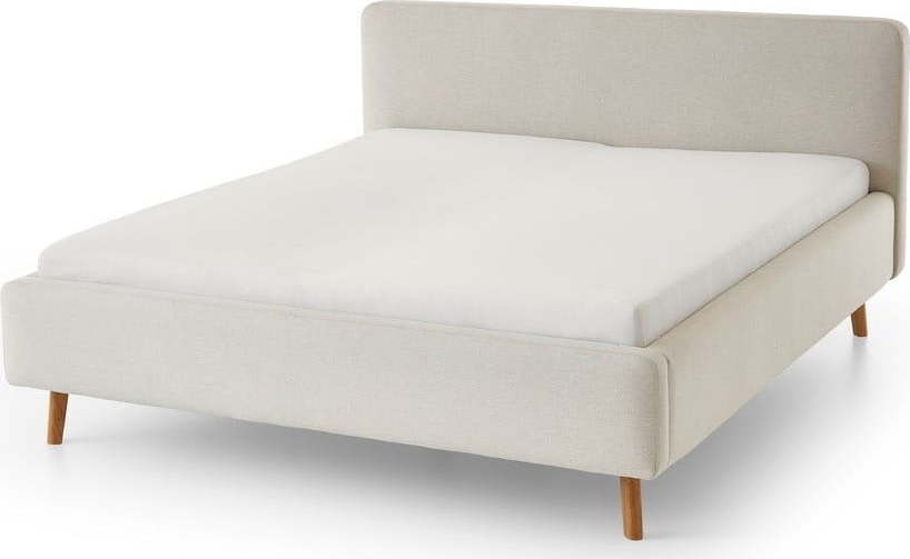 Krémová čalouněná dvoulůžková postel bez roštu 140x200 cm Mattis – Meise Möbel Meise Möbel