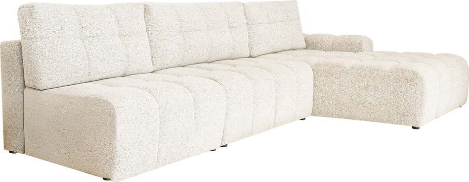 Krémová rozkládací modulární rohová pohovka s úložným prostorem (pravý roh) Lulu – Miuform Miuform