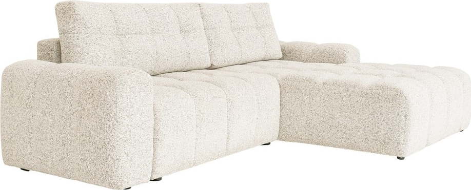 Krémová rozkládací modulární rohová pohovka s úložným prostorem (pravý roh) Lulu – Miuform Miuform