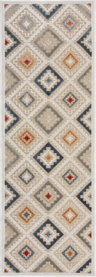 Krémový venkovní běhoun 80x230 cm Zion Natural – Flair Rugs Flair Rugs