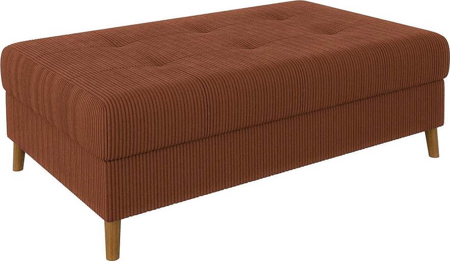 Manšestrová pohovka v cihlové barvě 118 cm Ariella – Ropez Ropez