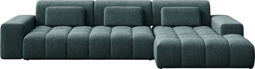 Modrá rohová pohovka (pravý roh/s lenoškou) Chevi – Ghado Ghado