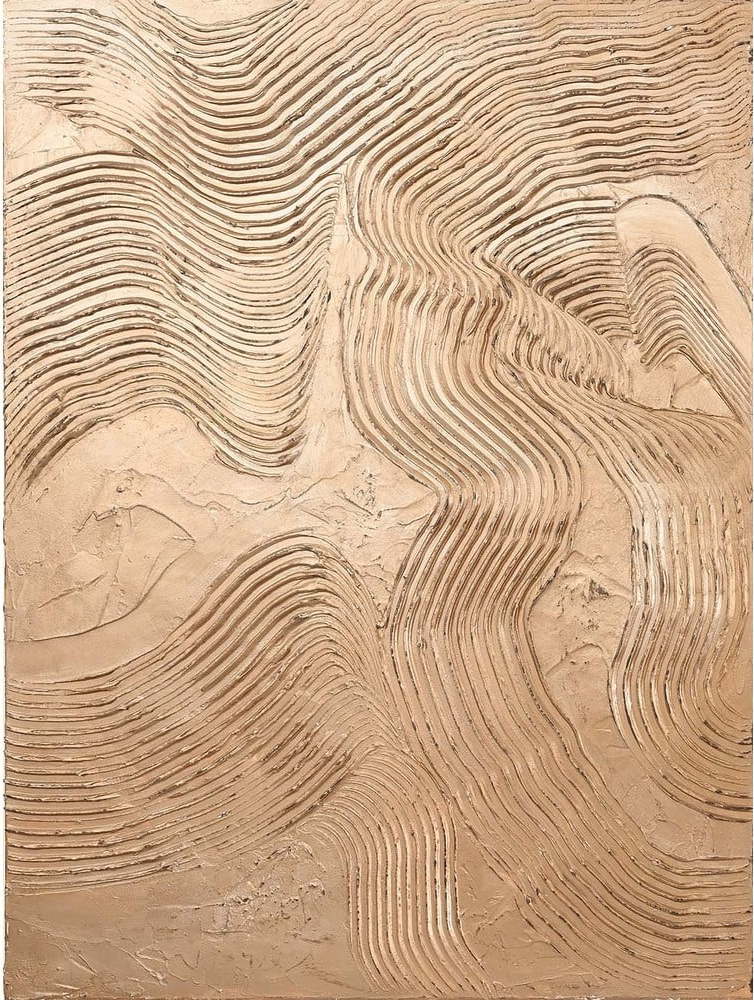 Ručně malovaný obraz 88x118 cm Metallic Brown – Malerifabrikken Malerifabrikken