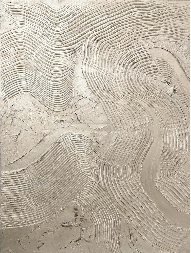 Ručně malovaný obraz 88x118 cm Metallic Silver – Malerifabrikken Malerifabrikken