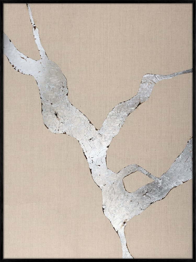 Ručně malovaný obraz 90x120 cm Wild Horizon Silver – Malerifabrikken Malerifabrikken