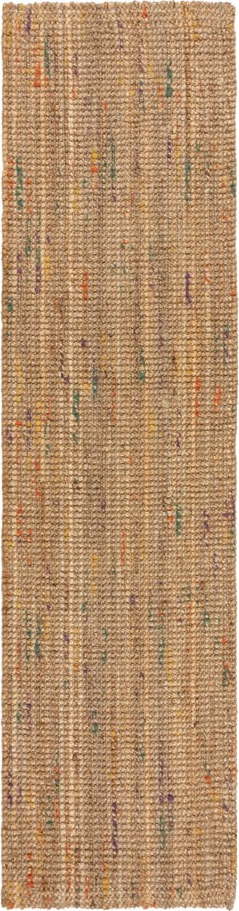 Ručně tkaný jutový běhoun v přírodní barvě 60x230 cm Jute Boucle Multi – Flair Rugs Flair Rugs