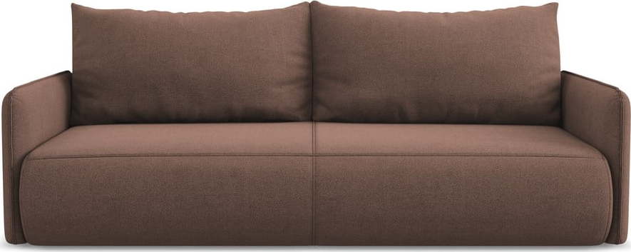 Růžová rozkládací/s úložným prostorem pohovka 216 cm Nanea – Makamii Makamii