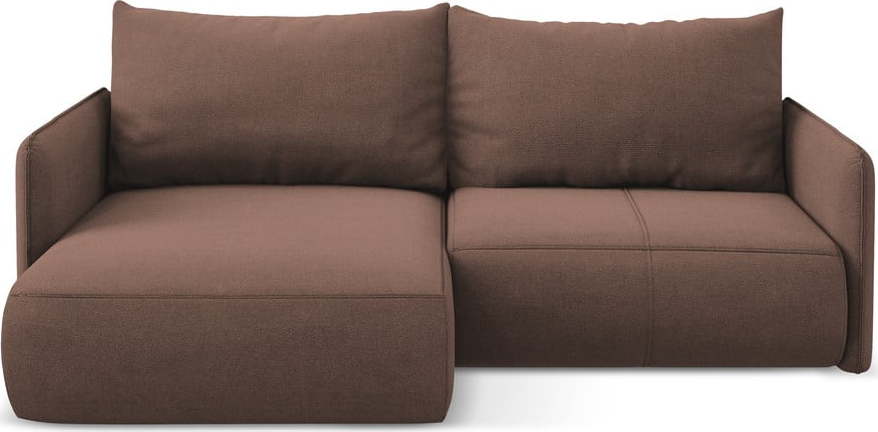 Růžová rozkládací/s úložným prostorem rohová pohovka (levý roh) Nanea – Makamii Makamii