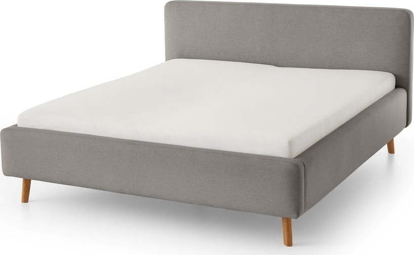 Šedá čalouněná dvoulůžková postel bez roštu 180x200 cm Mattis – Meise Möbel Meise Möbel