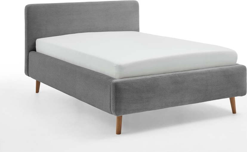 Šedá čalouněná jednolůžková postel bez roštu 120x200 cm Mattis – Meise Möbel Meise Möbel