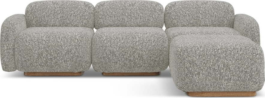 Šedá modulární rohová pohovka (variabilní roh) Ailani – Makamii Makamii