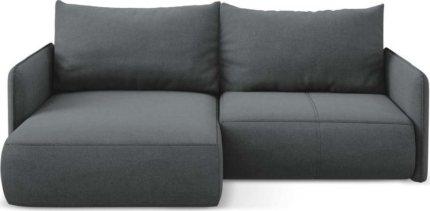 Šedá rozkládací/s úložným prostorem rohová pohovka (levý roh) Nanea – Makamii Makamii