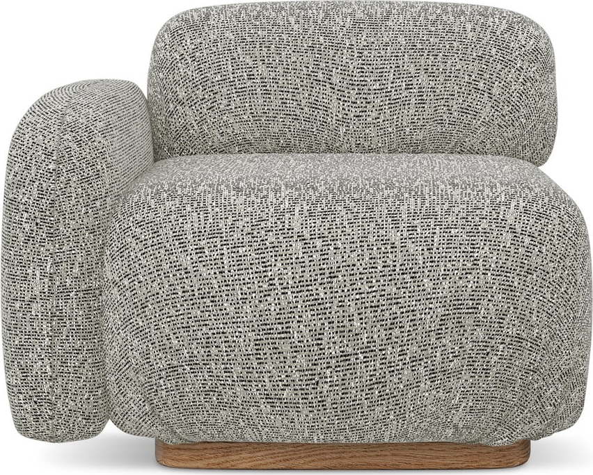 Šedý modul pohovky (levý roh) Ailani – Makamii Makamii