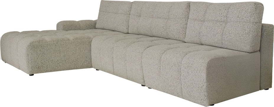 Světle hnědá rozkládací modulární rohová pohovka s úložným prostorem (levý roh) Lulu – Miuform Miuform