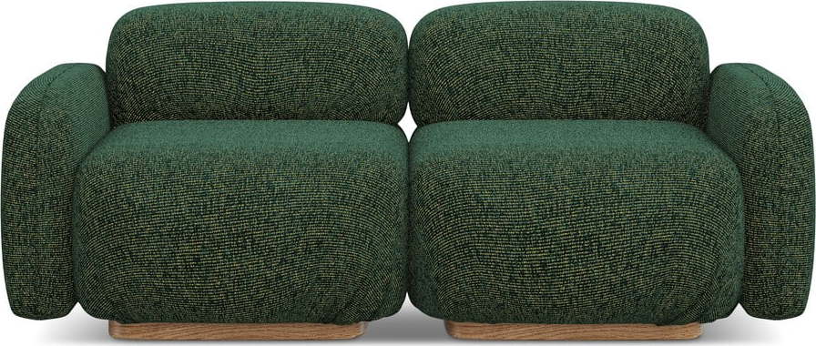 Tmavě zelená modulární pohovka 190 cm Ailani – Makamii Makamii