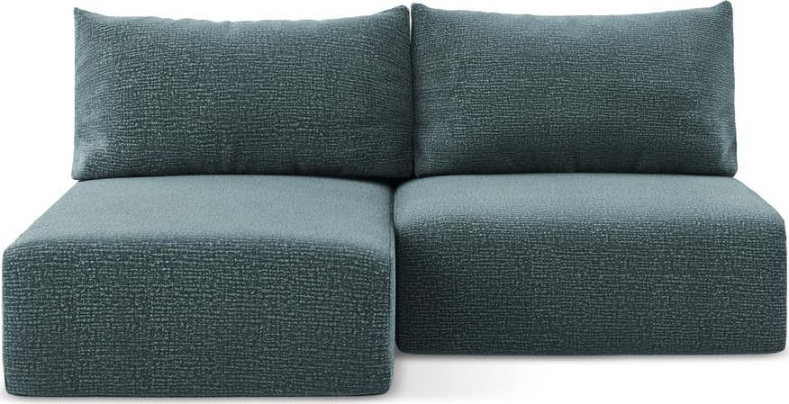 Tyrkysová rozkládací/s úložným prostorem rohová pohovka (levý roh) Kalena – Makamii Makamii