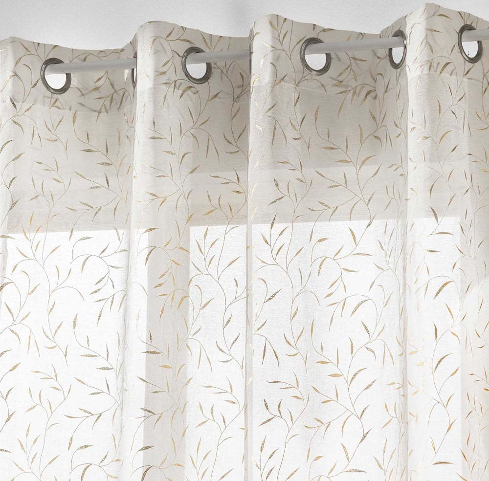Záclona v béžové a zlaté barvě 140x240 cm Maissa – douceur d'intérieur Douceur d intérieur