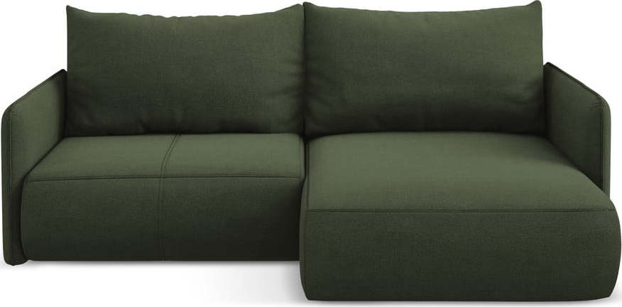 Zelená rozkládací/s úložným prostorem rohová pohovka (pravý roh) Nanea – Makamii Makamii