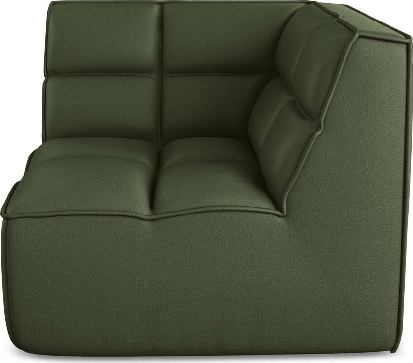 Zelený modul pohovky z imitace kůže Kalai – Makamii Makamii