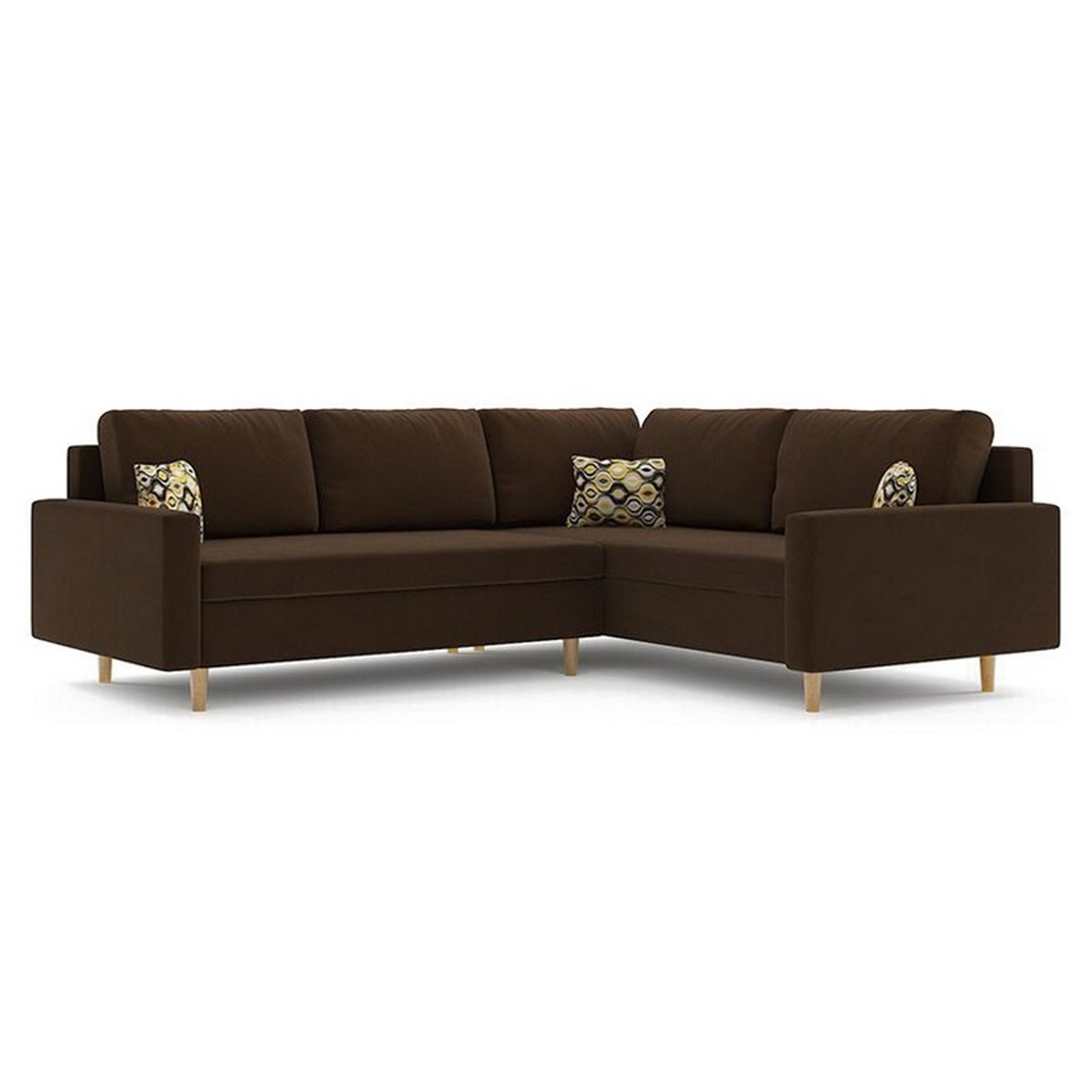 Rohová rozkládací sedací souprava ETNA II MODEL 3 Pravá Hnědá Signal-nabytek