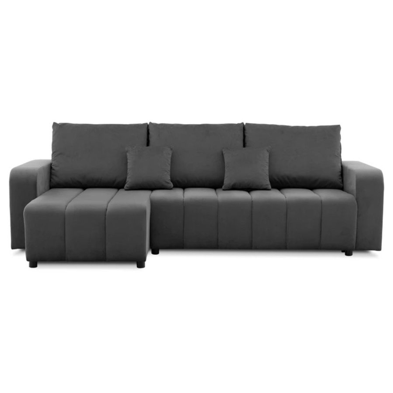 Rohová rozkládací sedací souprava Modena I Tmavě šedá SG-nábytek