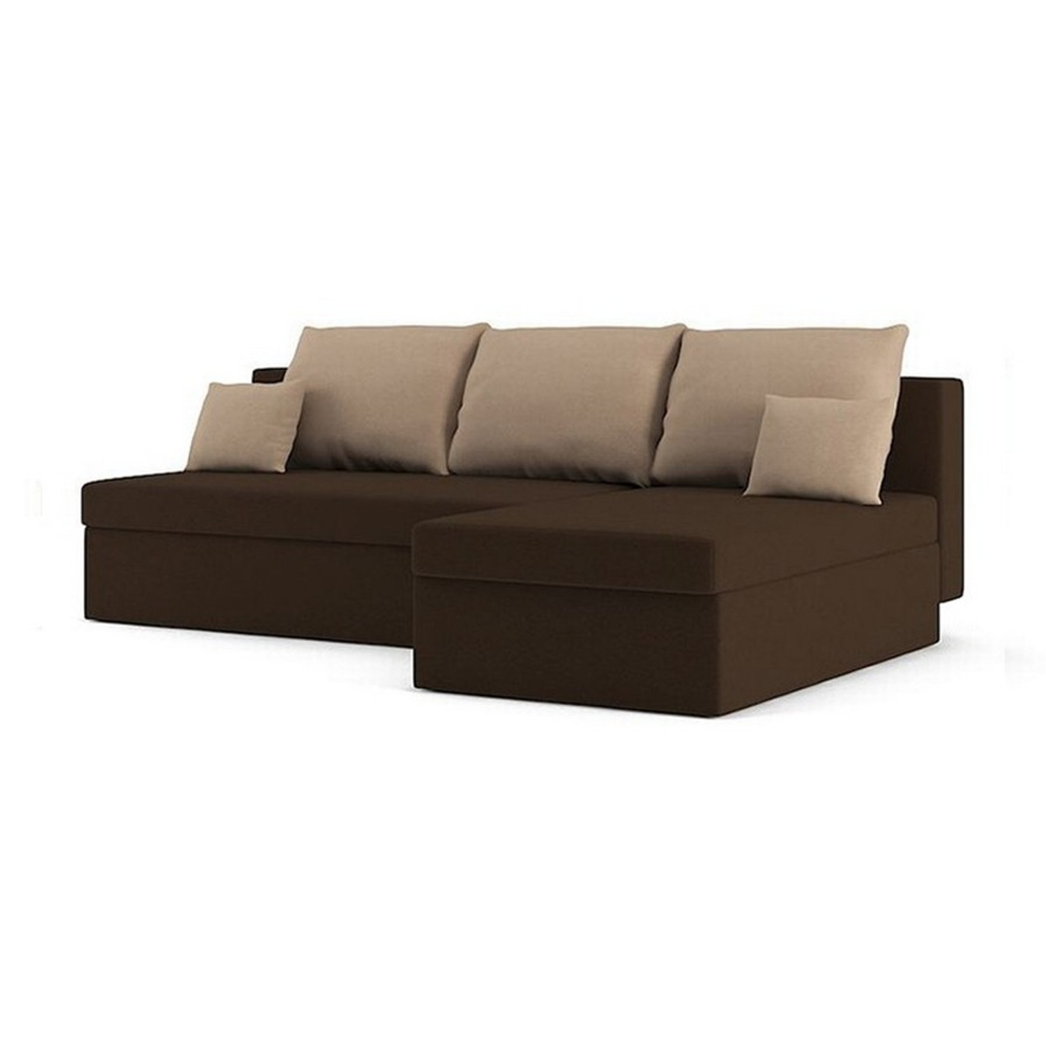 Rozkládací rohová sedací souprava MONAKO MODEL 3 Pravá Hnědá/cappuccino Signal-nabytek