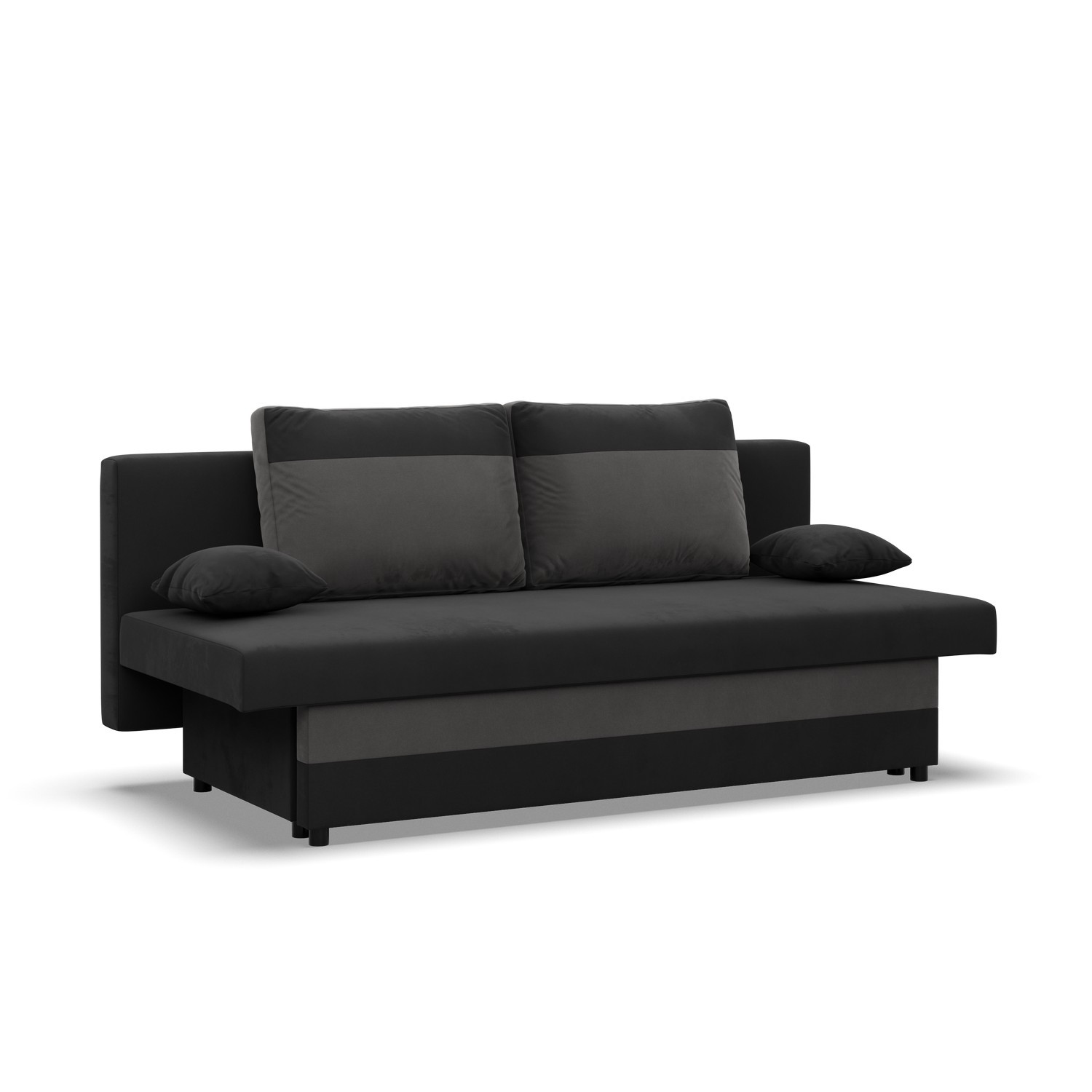 Velká rozkládací pohovka SONY model 2 Černá-šedá SG-nábytek