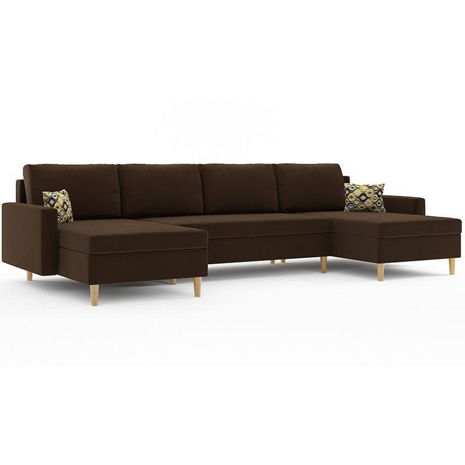 Velká rozkládací sedací souprava ETNA III MODEL 3 Hnědá Signal-nabytek