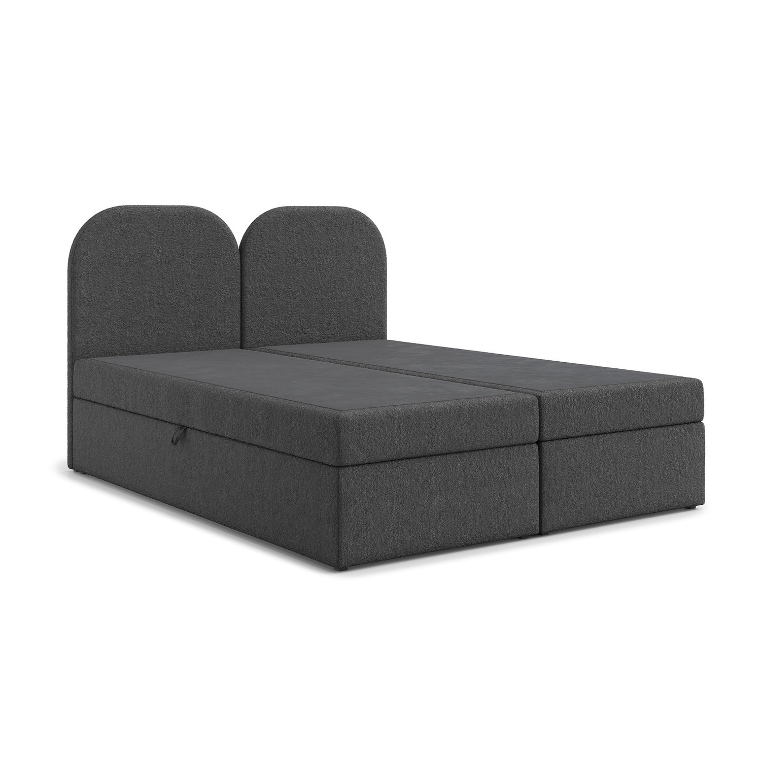 Čalouněná postel COMO s úložným prostorem 160x200 cm Šedá RIMALL