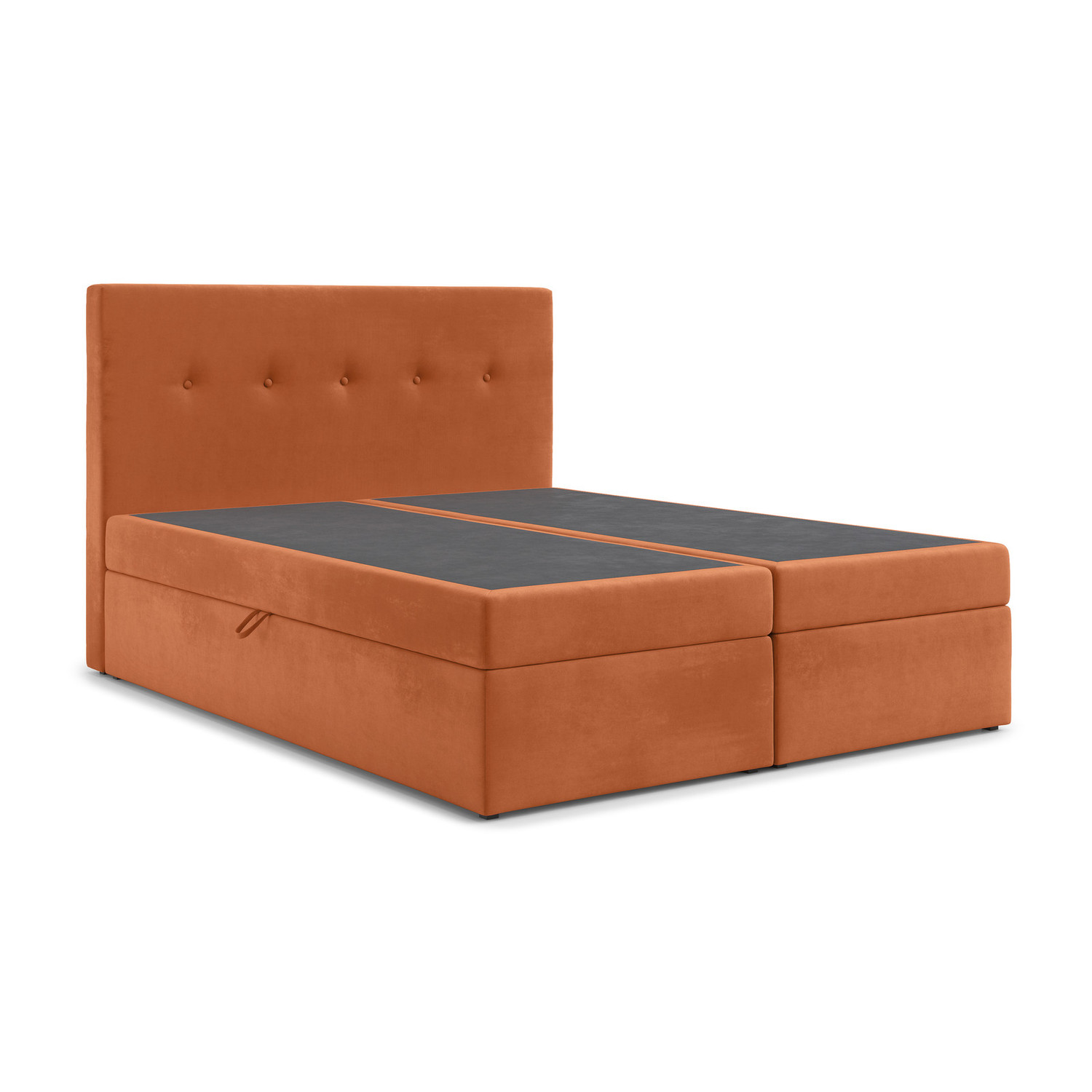 Čalouněná postel LUCCA s úložným prostorem 200x200 cm Hnědá I RIMALL