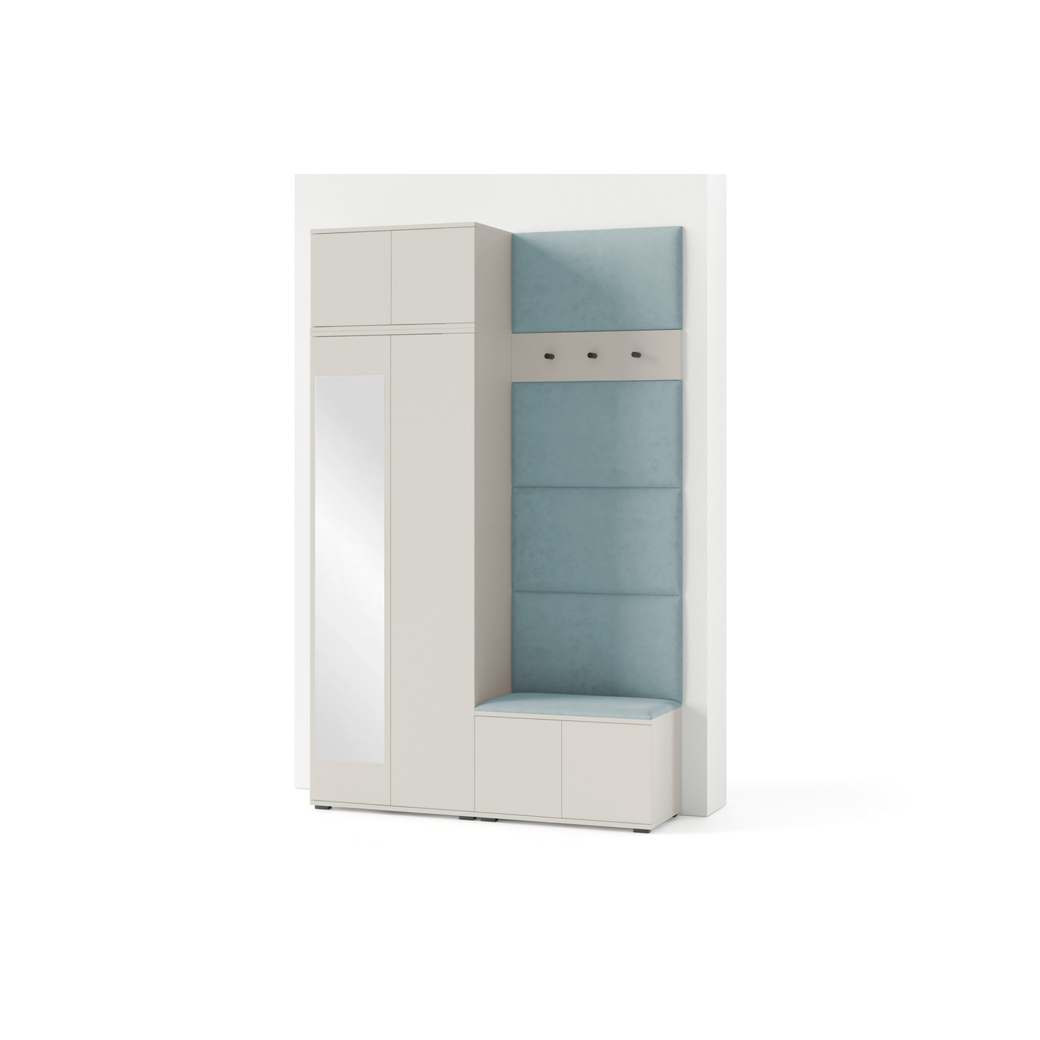 Předsíňová stěna BIANCO IV Modrá SG nabytek