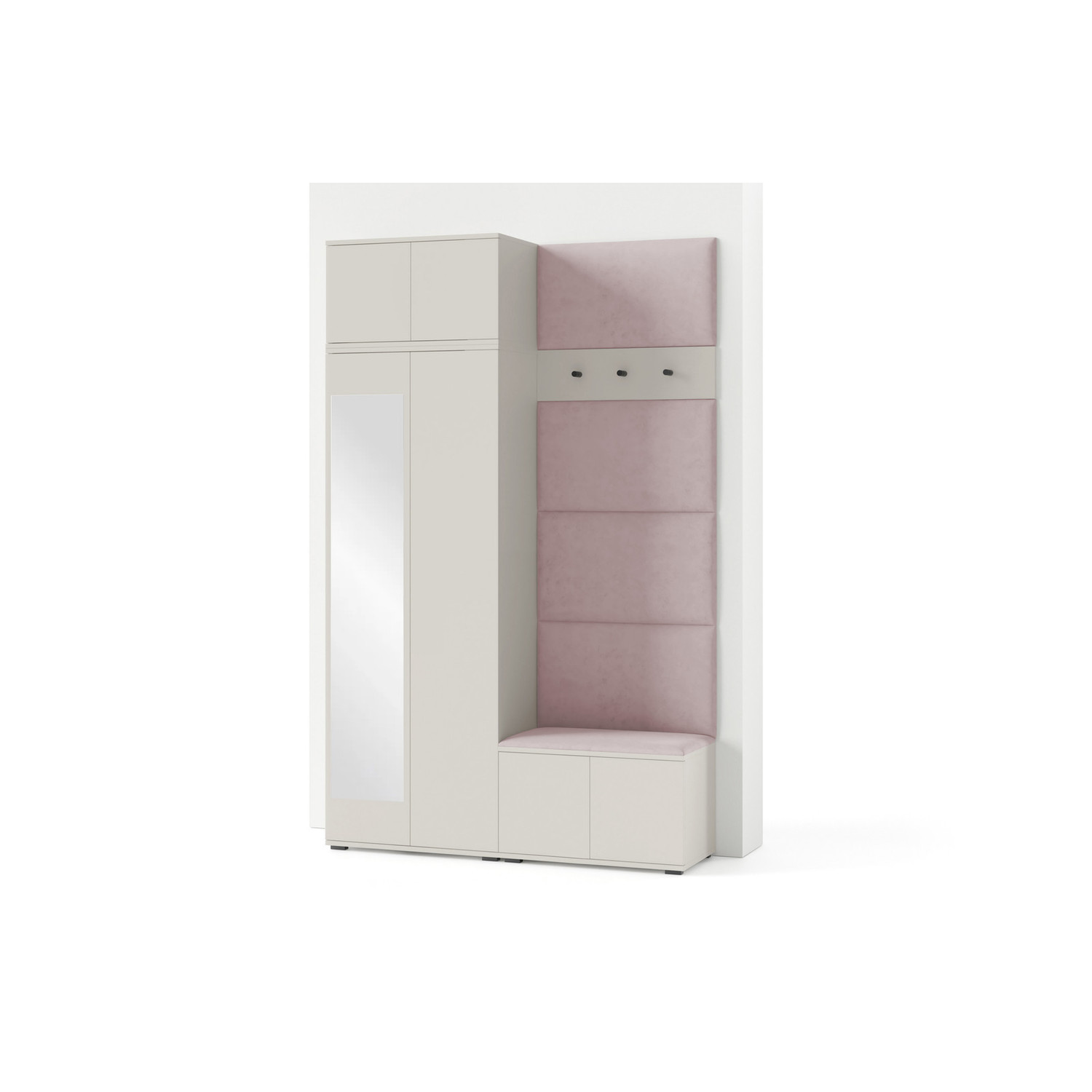 Předsíňová stěna BIANCO IV Růžová SG nabytek