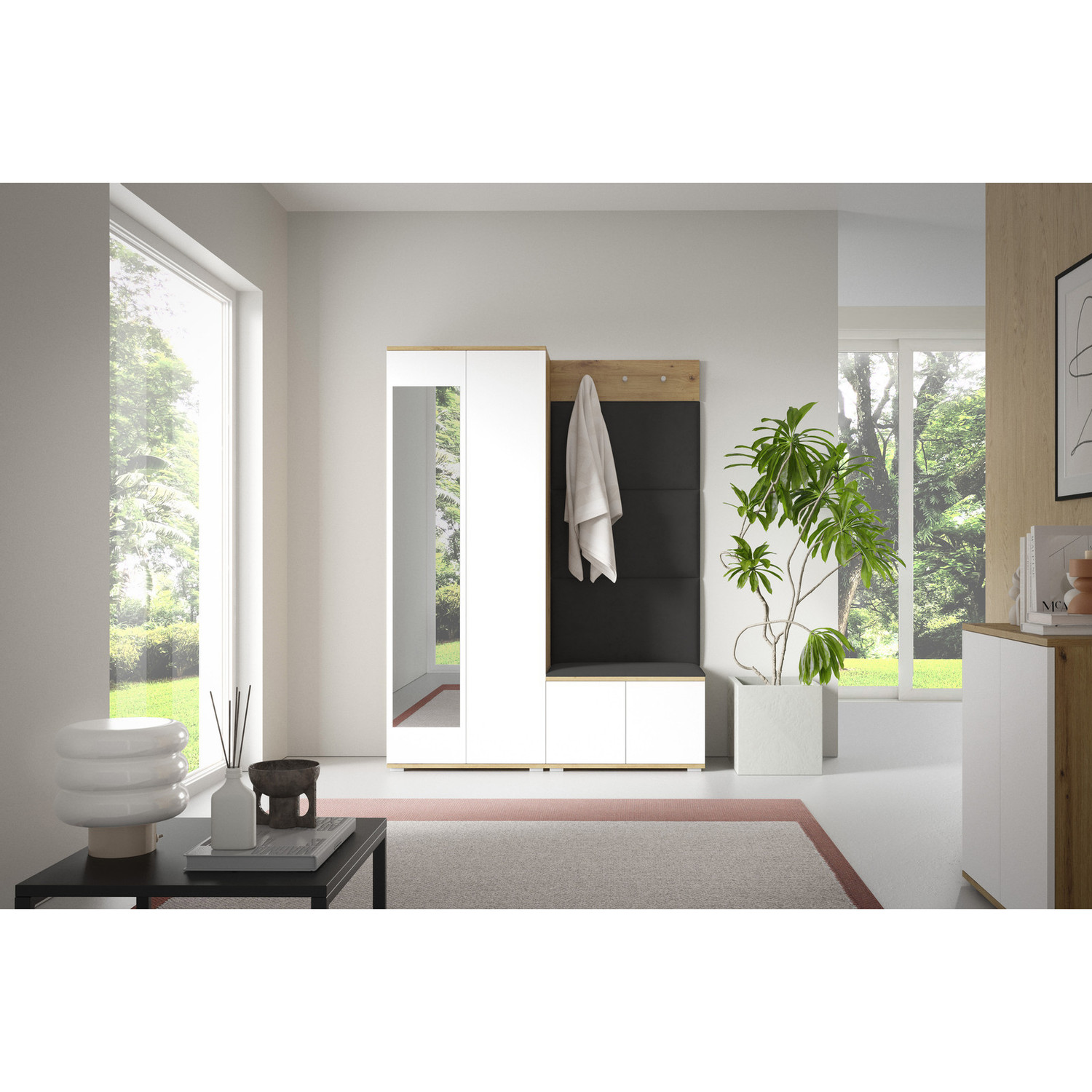 Předsíňová stěna SEVILLA I Černá SG nabytek