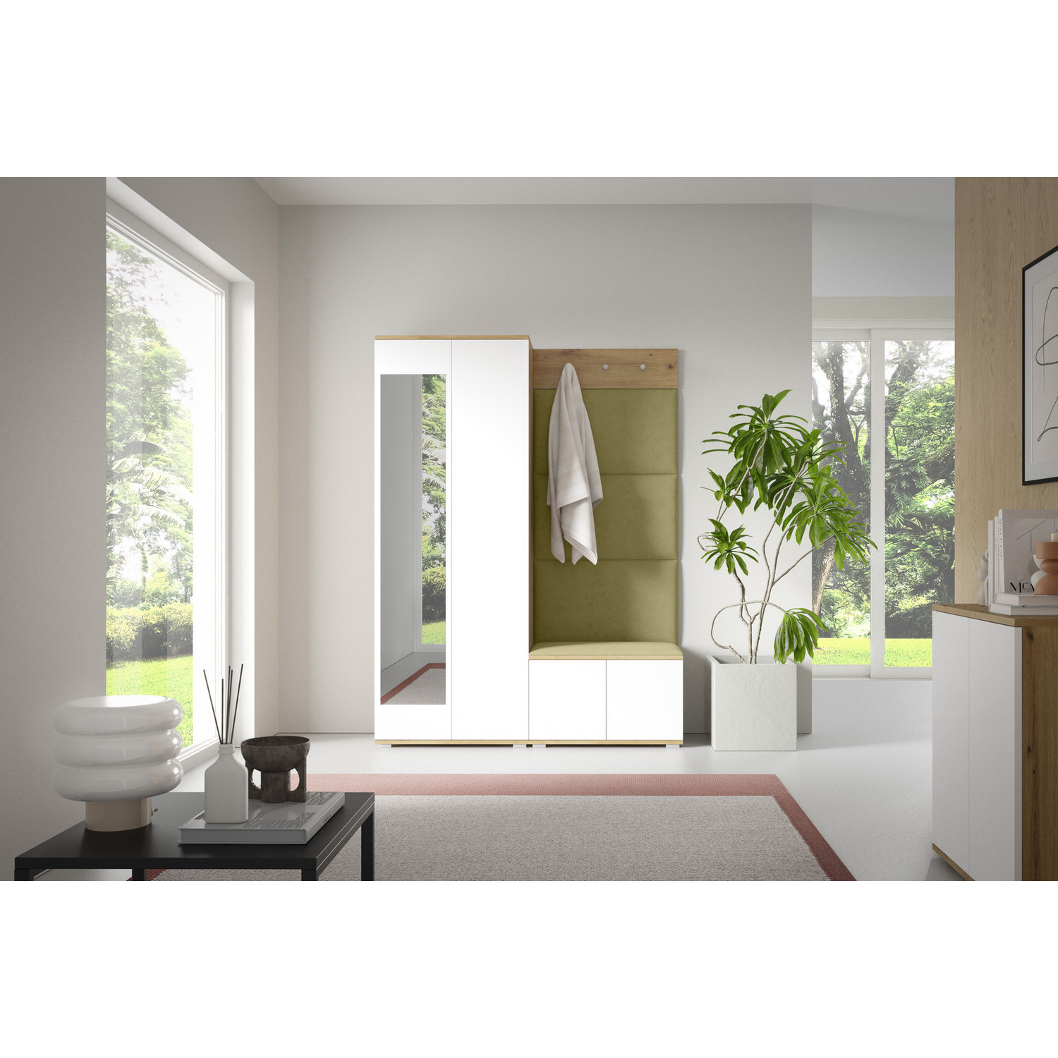 Předsíňová stěna SEVILLA I Zelená I SG nabytek