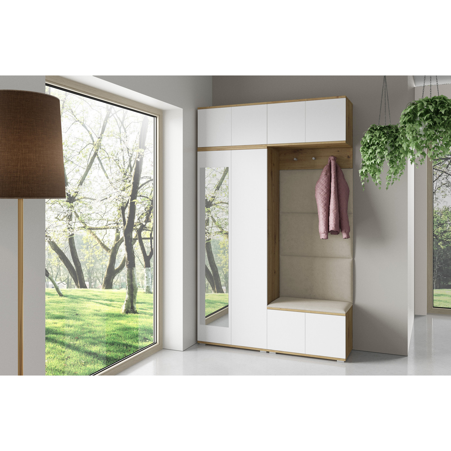 Předsíňová stěna SEVILLA III Krémová SG nabytek