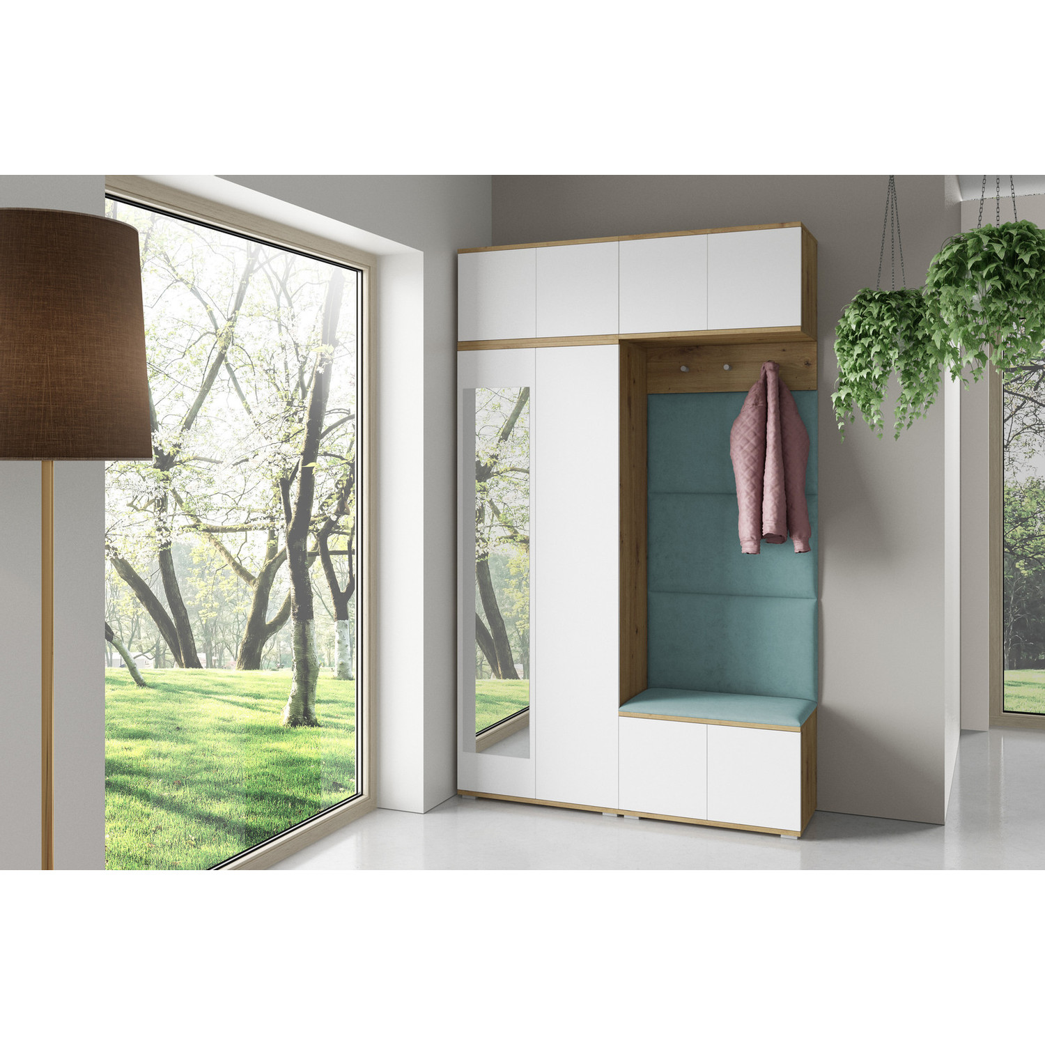 Předsíňová stěna SEVILLA III Modrá SG nabytek