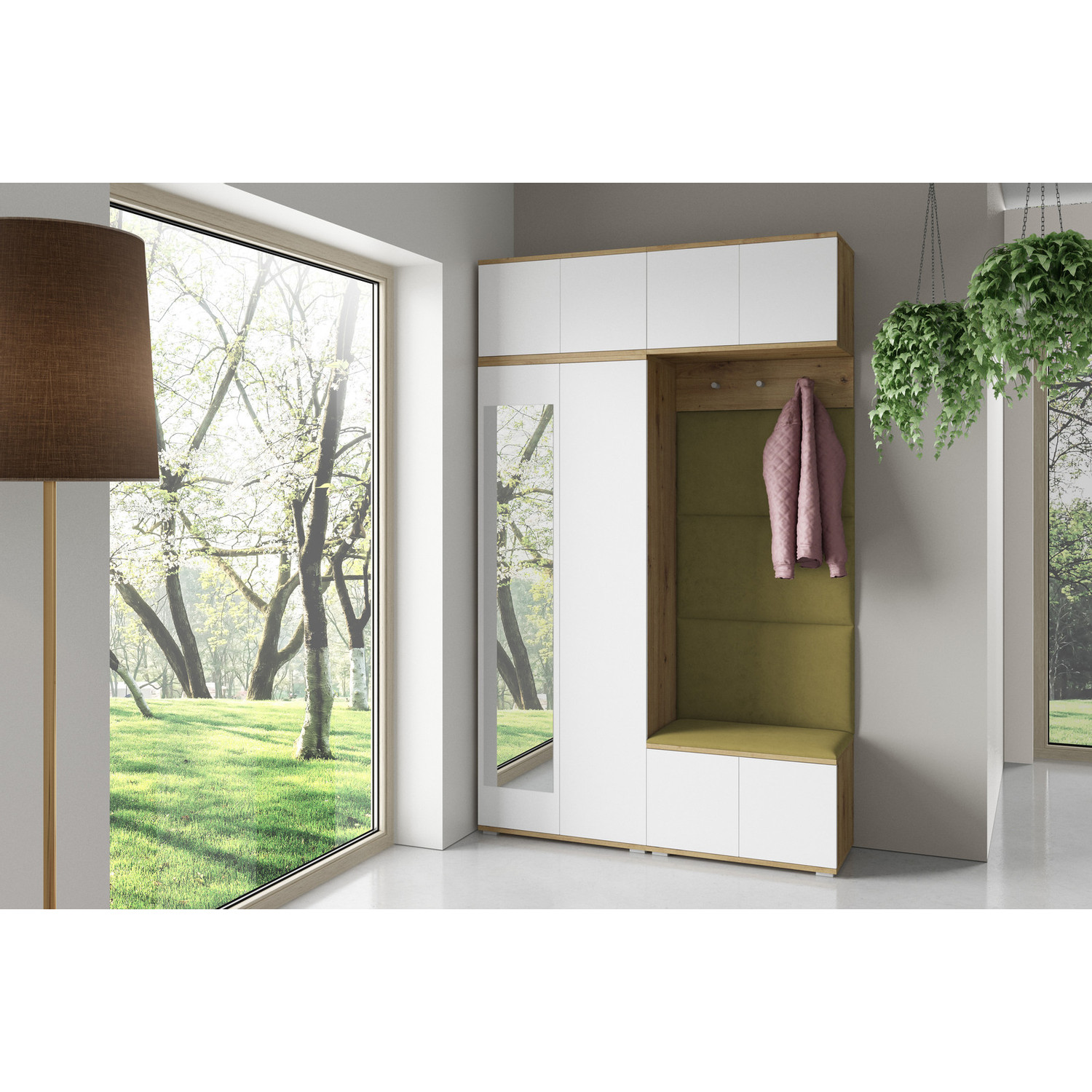 Předsíňová stěna SEVILLA III Zelená I SG nabytek