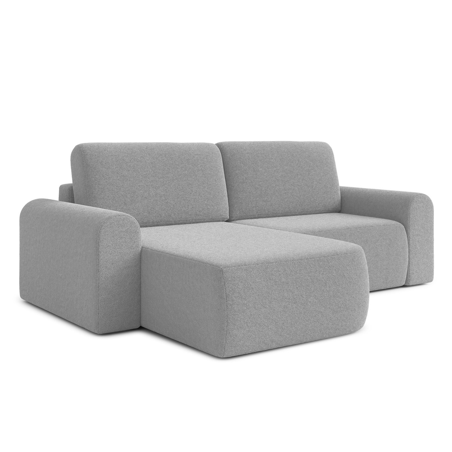 Rozkládací rohová sedací souprava BORELLO Levá Šedá I RIMALL