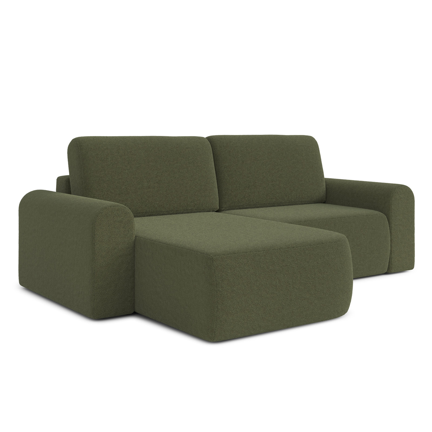 Rozkládací rohová sedací souprava BORELLO Levá Zelená RIMALL