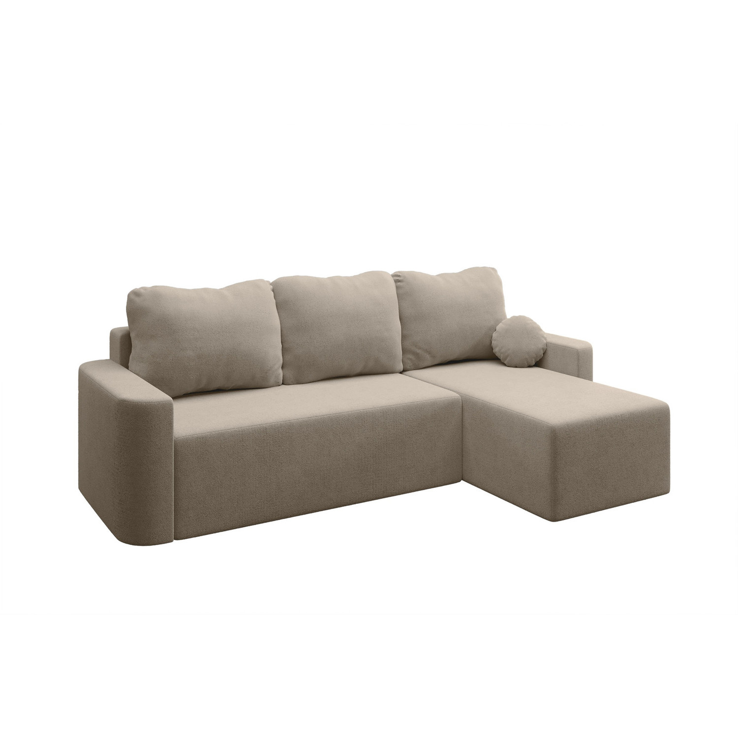 Rozkládací rohová sedací souprava ENZO Pravá Béžová RIMALL