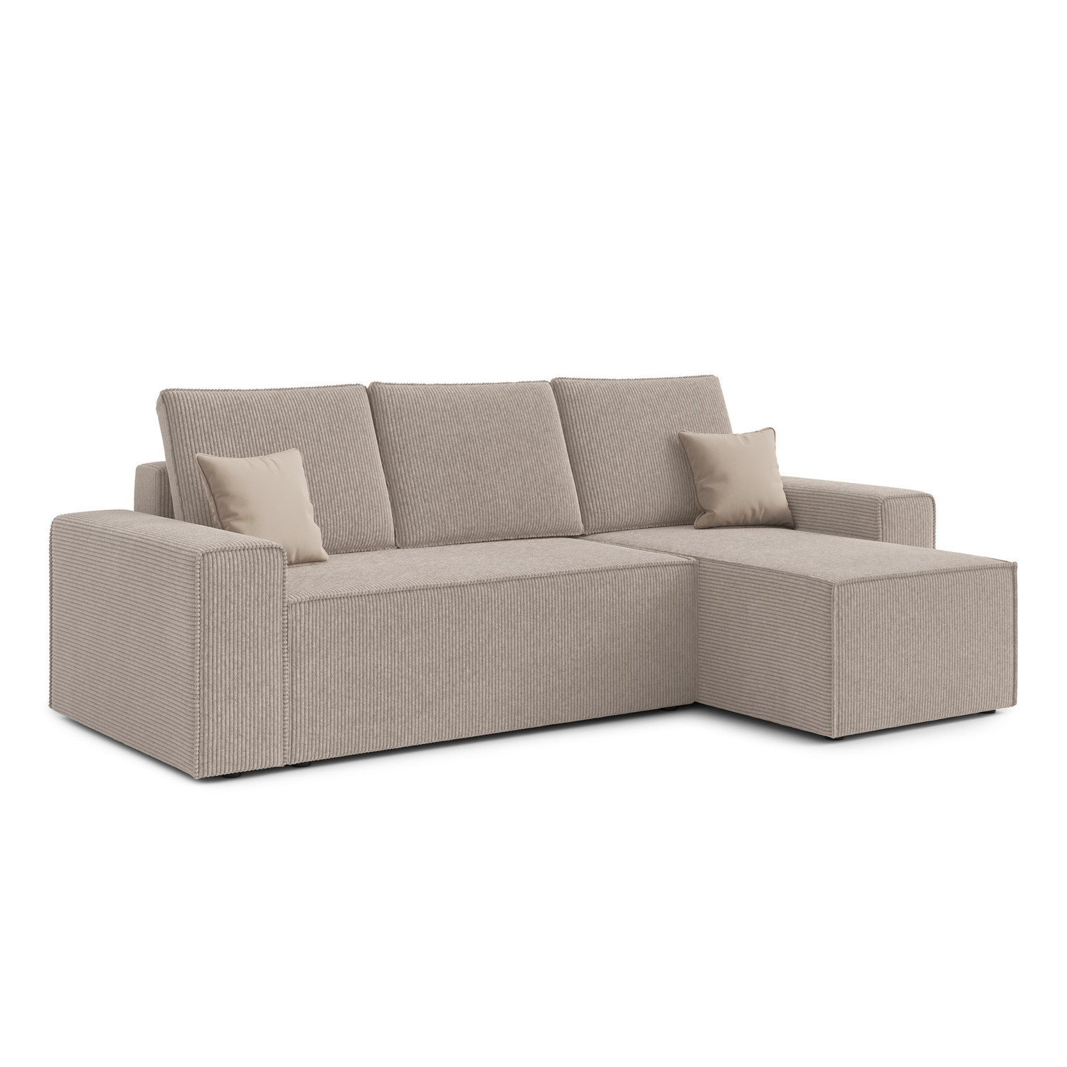 Rozkládací rohová sedací souprava PONTE Pravá Béžová RIMALL