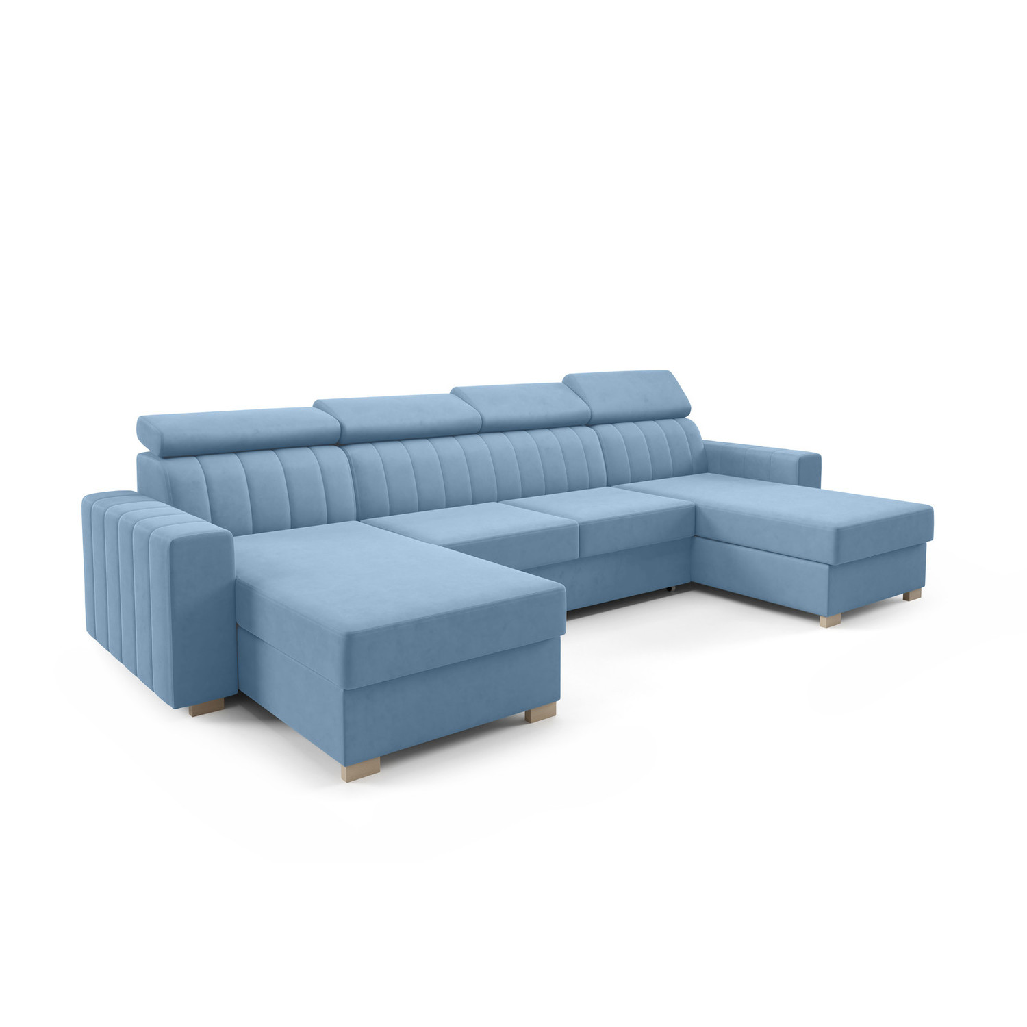 Rozkládací sedací souprava LAOS U Modrá I SG nabytek