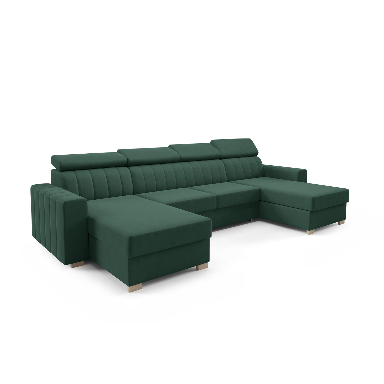 Rozkládací sedací souprava LAOS U Zelená I SG nabytek