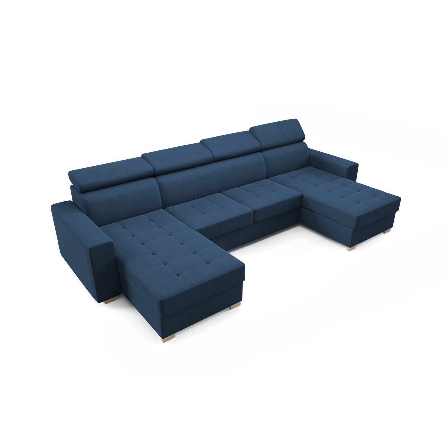 Rozkládací sedací souprava MONSUN U Modrá SG nabytek