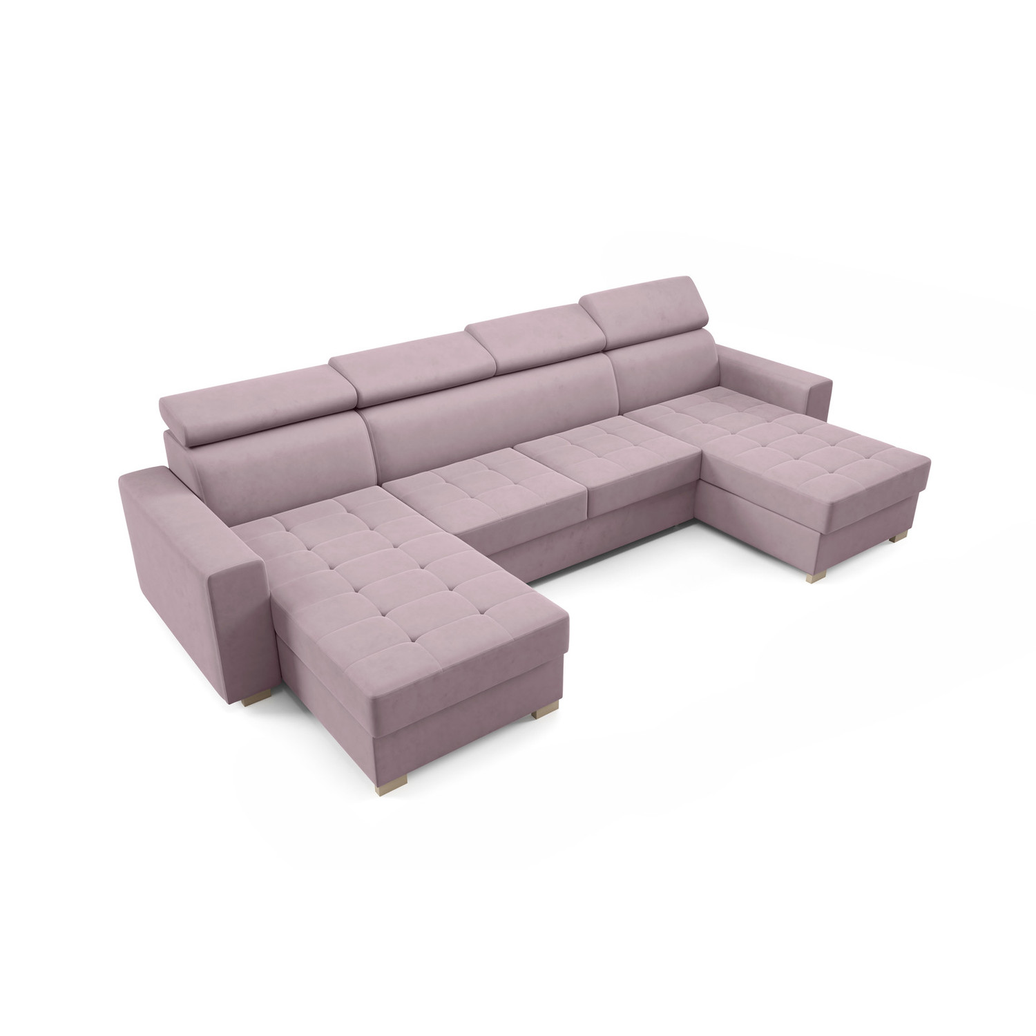 Rozkládací sedací souprava MONSUN U Růžová SG nabytek