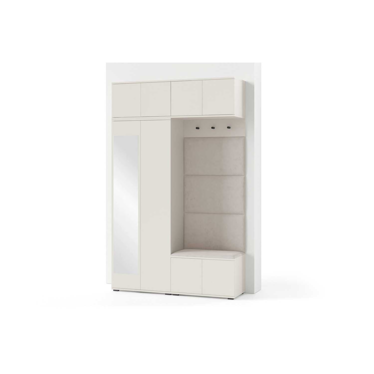 Předsíňová stěna BIANCO I Se zrcadlem Černá - zelená SG nabytek