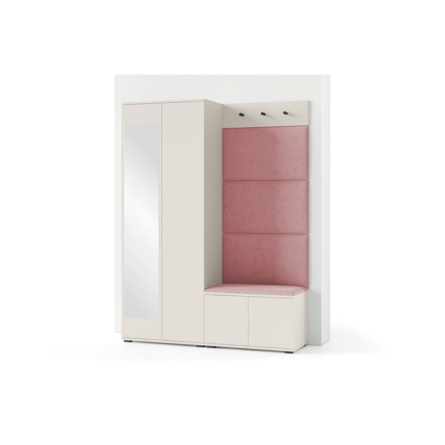 Předsíňová stěna BIANCO III Se zrcadlem Tmavě zelená SG nabytek