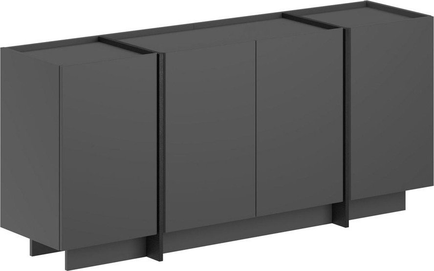 Antracitová komoda s dírou na kabely 180x80x45 cm Dorma – Kalune Design Kalune Design